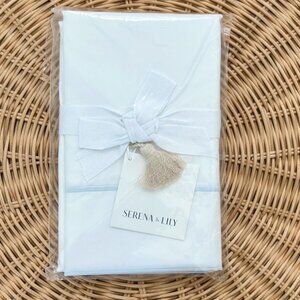 NEW Serena & Lily Bristol Percale Euro Pillow Sham-Sky Blue